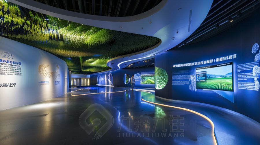 智慧農(nóng)業(yè)科普館設(shè)計,數(shù)字化種植展覽方案,九來九往科技展廳施工