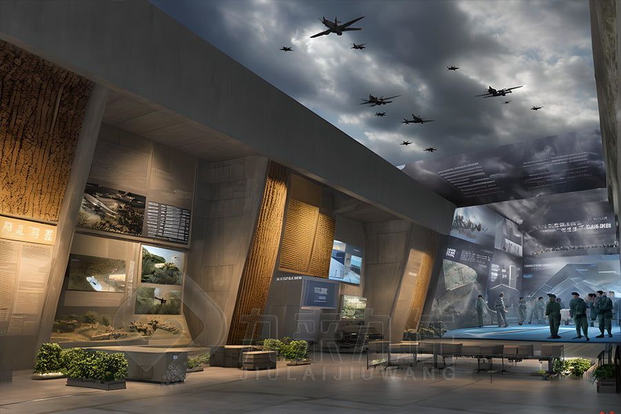 聲光電國防軍事展館設(shè)計(jì), 高科技現(xiàn)代展廳施工, 環(huán)保展廳裝修方案