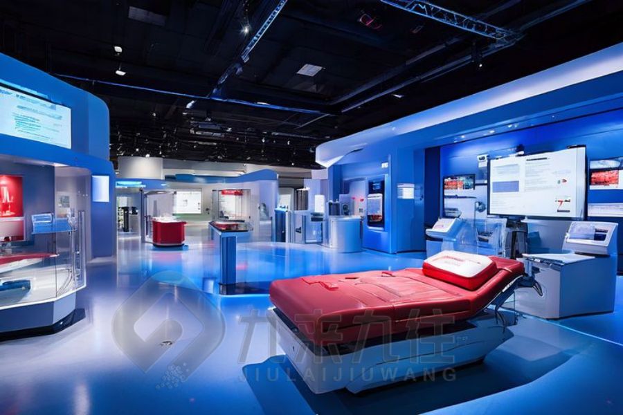 聲光電眼健康科普教育基地設(shè)計,現(xiàn)代展廳施工技術(shù),環(huán)保材料裝修風(fēng)格