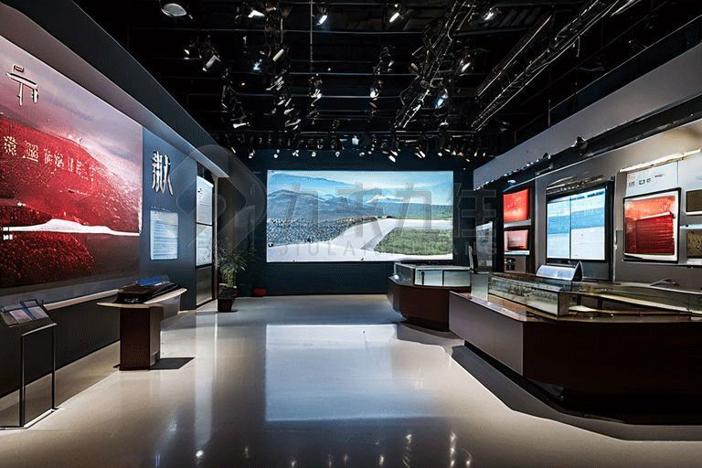 區(qū)人武部國(guó)防教育基地設(shè)計(jì)效果圖，高科技國(guó)防教育館方案，多媒體國(guó)防教育展廳設(shè)計(jì)公司