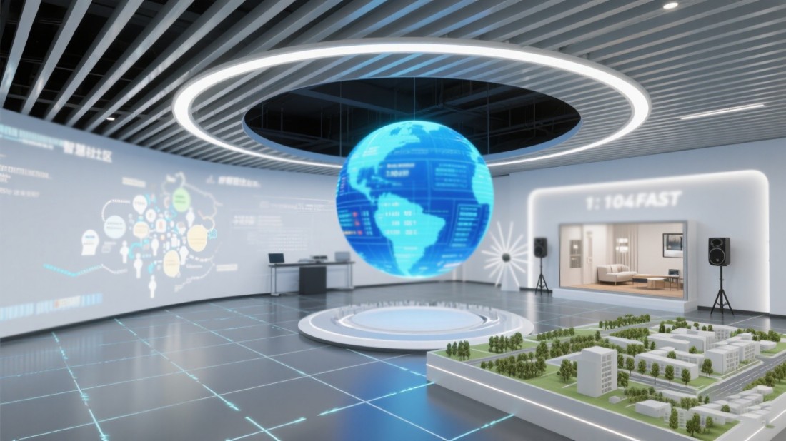 多媒體公司展廳設(shè)計效果圖 多媒體公司展廳設(shè)計效果圖